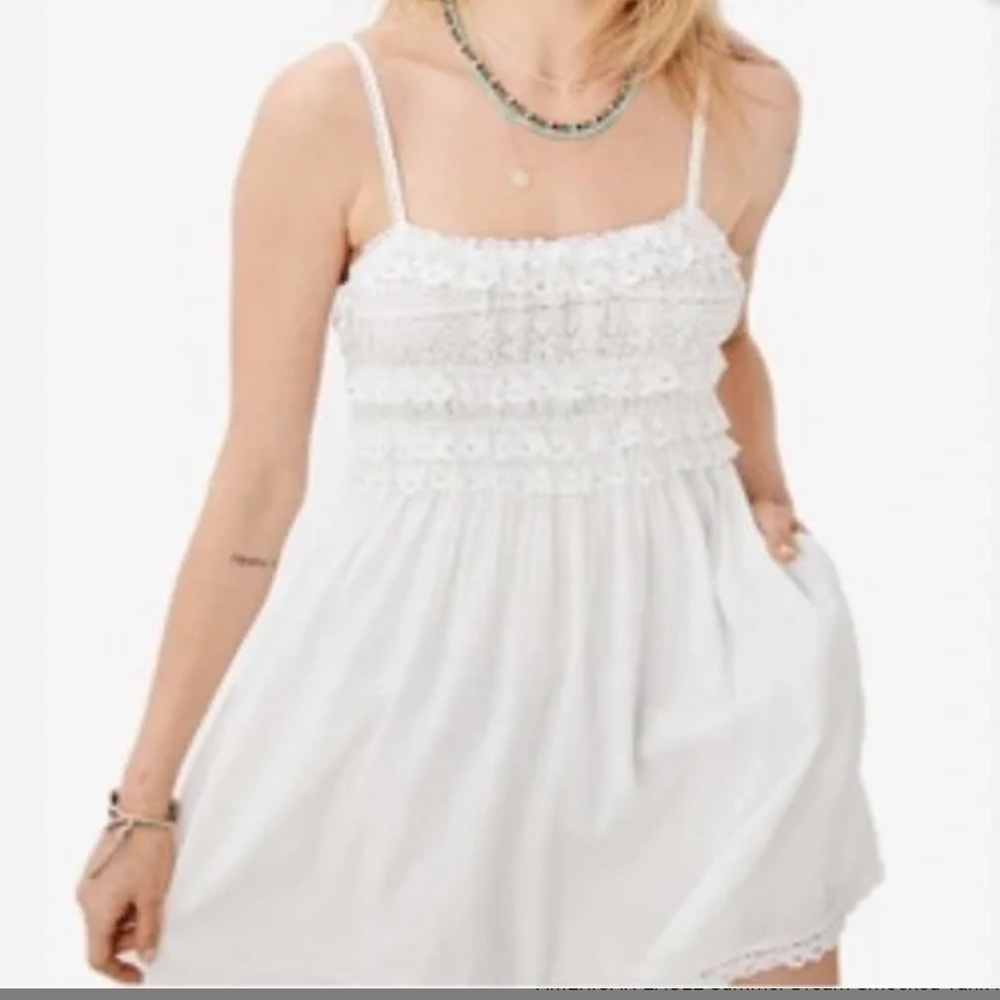 American Eagle Outfitters white Summer Dream smocked sundress Size Small NWT